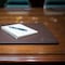 Dacasso Chocolate Brown Leatherette 17" x 14" Conference Table Pad PR-3415 - alternate 6
